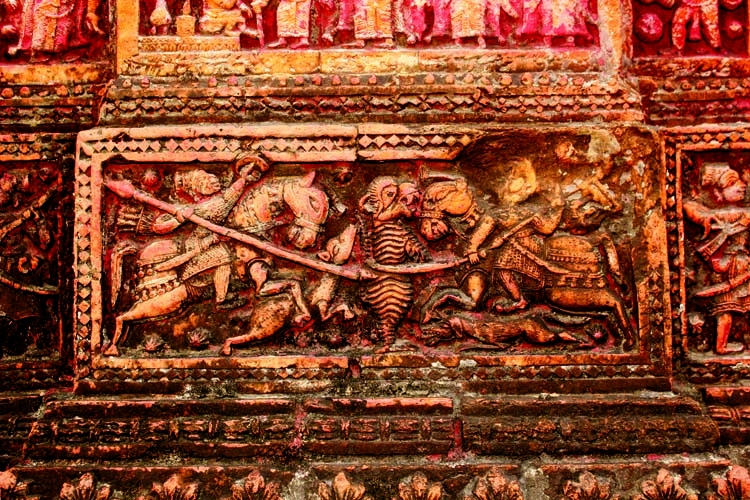 Terracotta art in Gobinda Temple, Puthia, Rajshahi