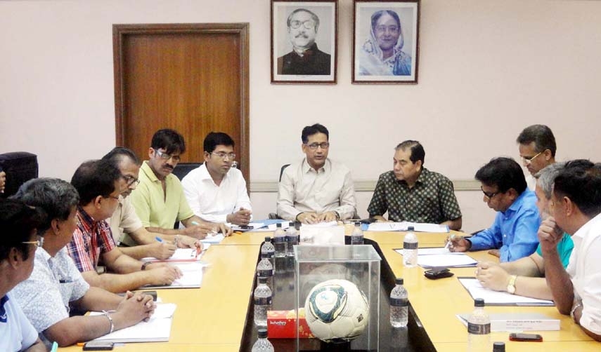 Senior Vice-President of Bangladesh Football Federation (BFF) and Chairman of the Professional Football League Committee of BFF Abdus Salam Murshedy presided over the meeting of the Professional Football League Committee at the BFF House on Monday.