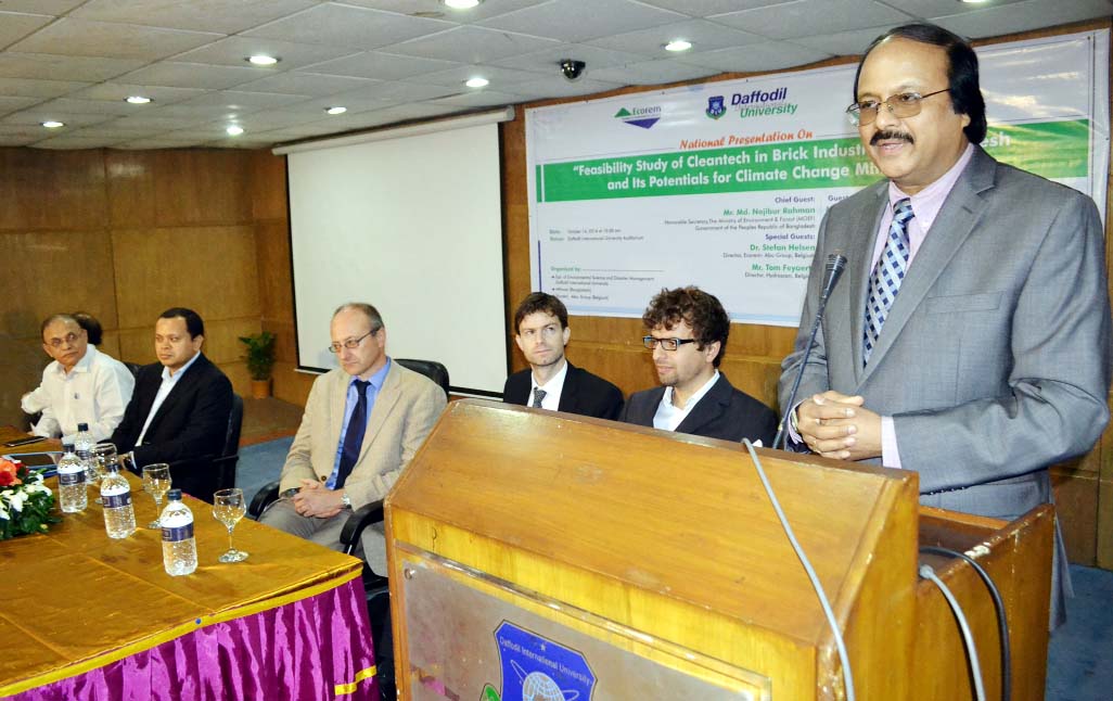 Md. Nojibur Rahman, Secretary Ministry of Environment and Forest is addressing a National Presentation on 