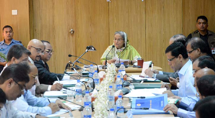Prime Minister Sheikh Hasina addressing a meeting with senior officials of the Ministry of Youth and Sports at Bangladesh Secretariat on Thursday.