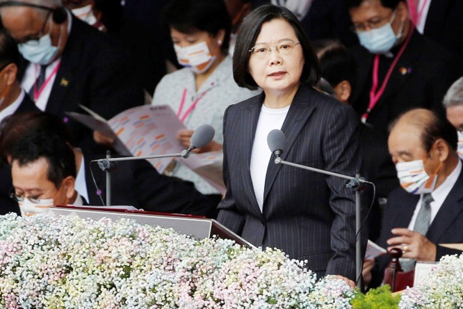 Taiwan President asking Chinese President to respect democratic values instead of military adventurism.