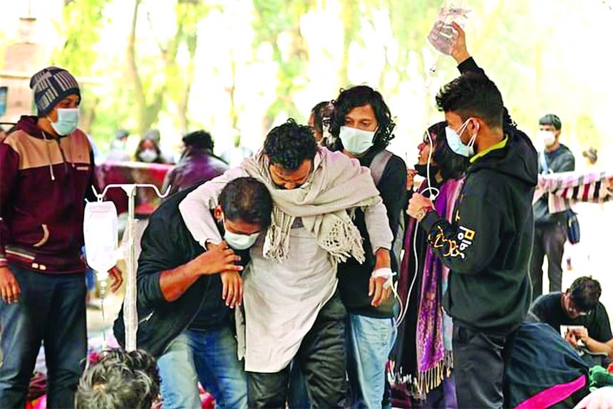 A SUST student is being taken to hospital after he fell ill on Friday while observing a hunger strike until death demanding resignation of the university's Vice-chancellor.