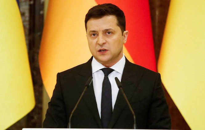 Ukrainian President Vladimir Zelensky.