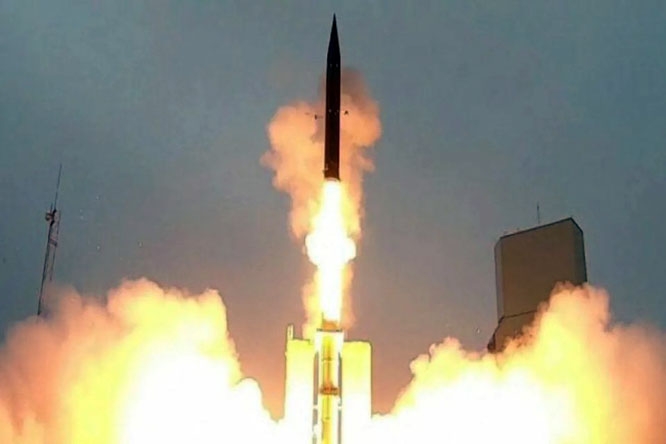 Explosion over Pyongyang after missile was fired on Thursday.