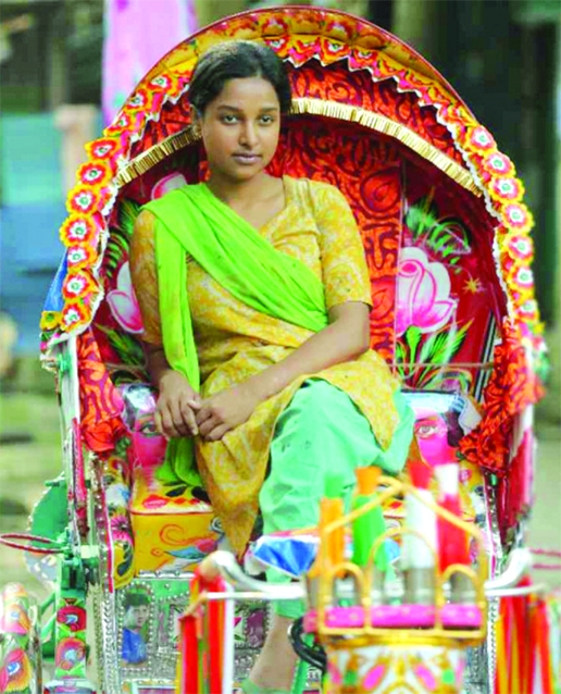 Novera Rahman plays title role in movie 'Rickshaw Girl'