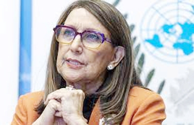 Rebeca Grynspan, Secretary-General of the United Nations Conference on Trade and Development (UNCTAD) attends a news conference and gives an update on the Black Sea Grain Initiative in Geneva, Switzerland on Thursday.